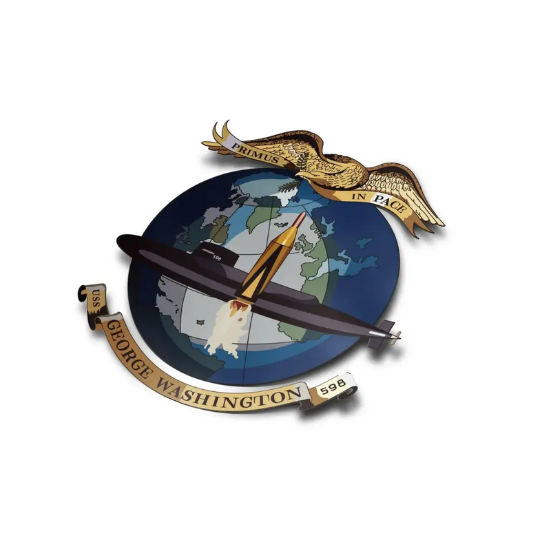USS George Washington (SSBN-598) Die-Cut Vinyl Sticker Decal
