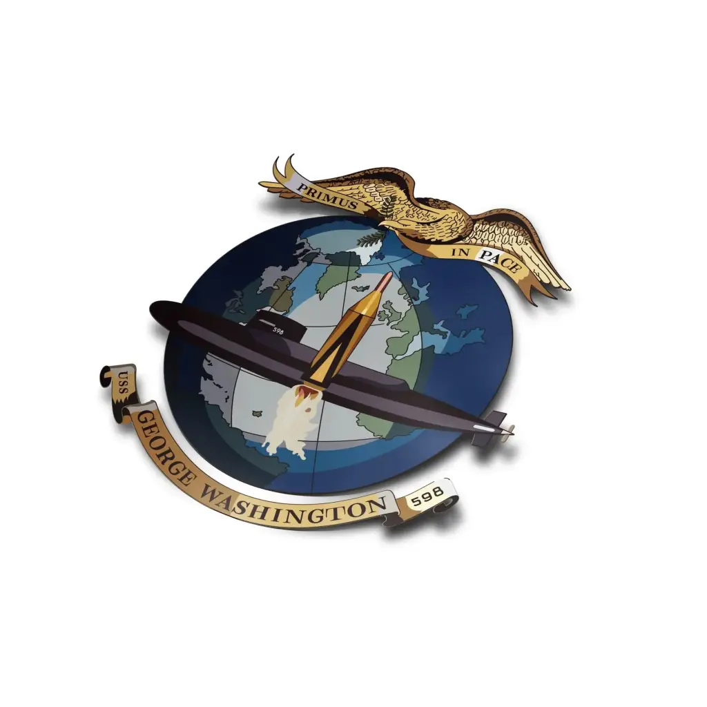 USS George Washington (SSBN-598) Die-Cut Vinyl Sticker Decal Tactically Acquired   