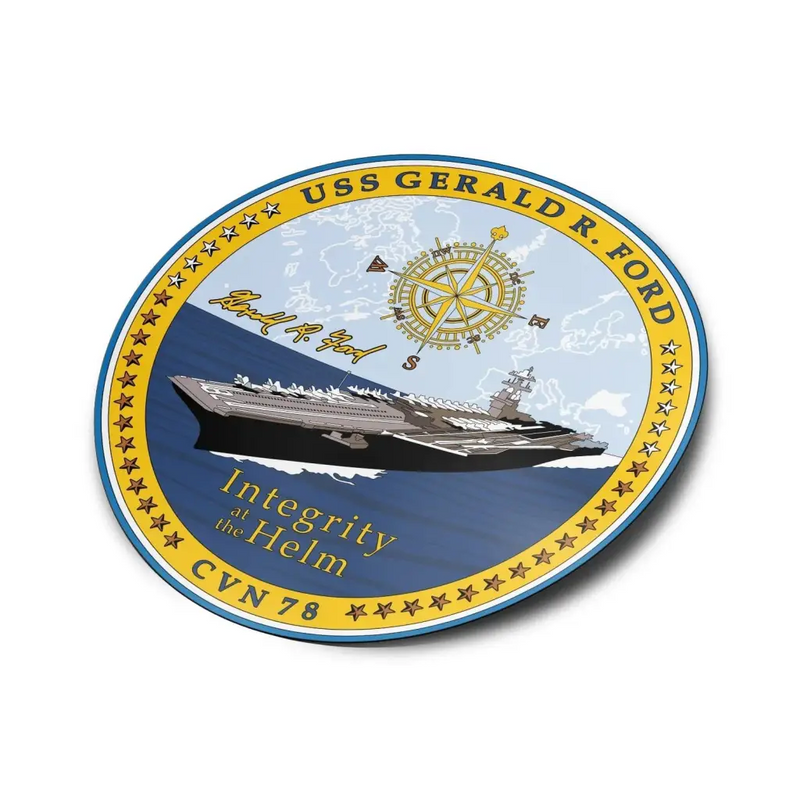 USS Gerald R. Ford (CVN-78) Die-Cut Vinyl Sticker Decal