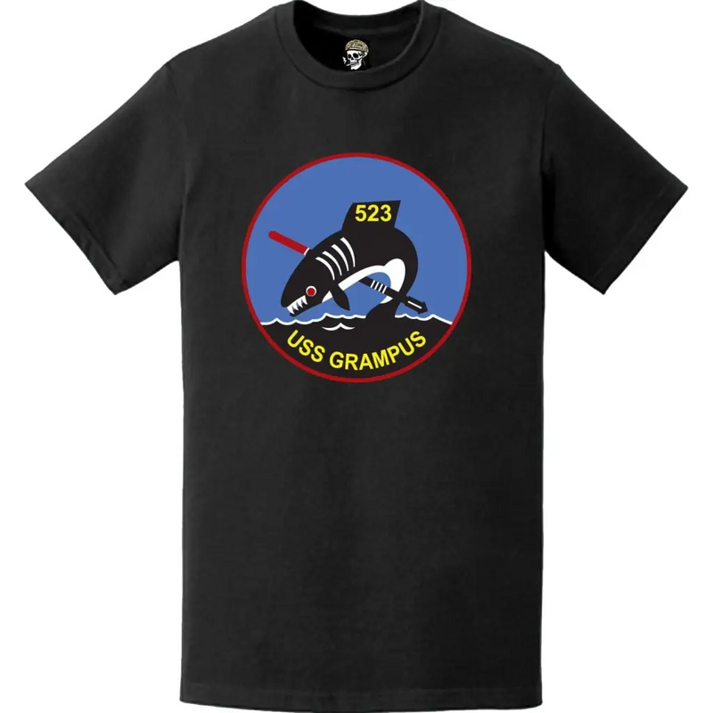 USS Grampus (SS-523) Submarine Logo Emblem Crest T-Shirt