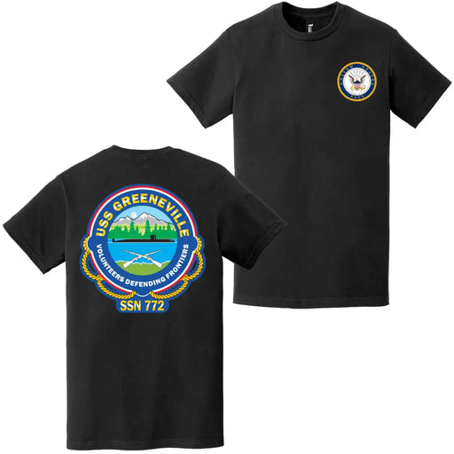 USS Greeneville (SSN-772) Double-Sided Logo T-Shirt Tactically Acquired   