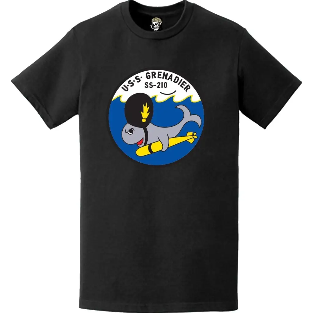 USS Grenadier (SS-210) Submarine Logo T-Shirt Tactically Acquired   
