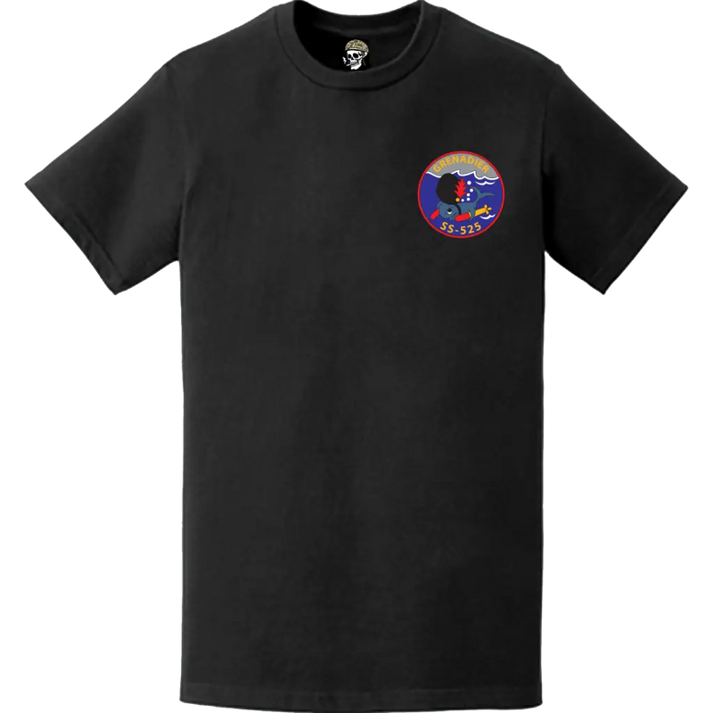 USS Grenadier (SS-525) Submarine Left Chest Logo Emblem T-Shirt