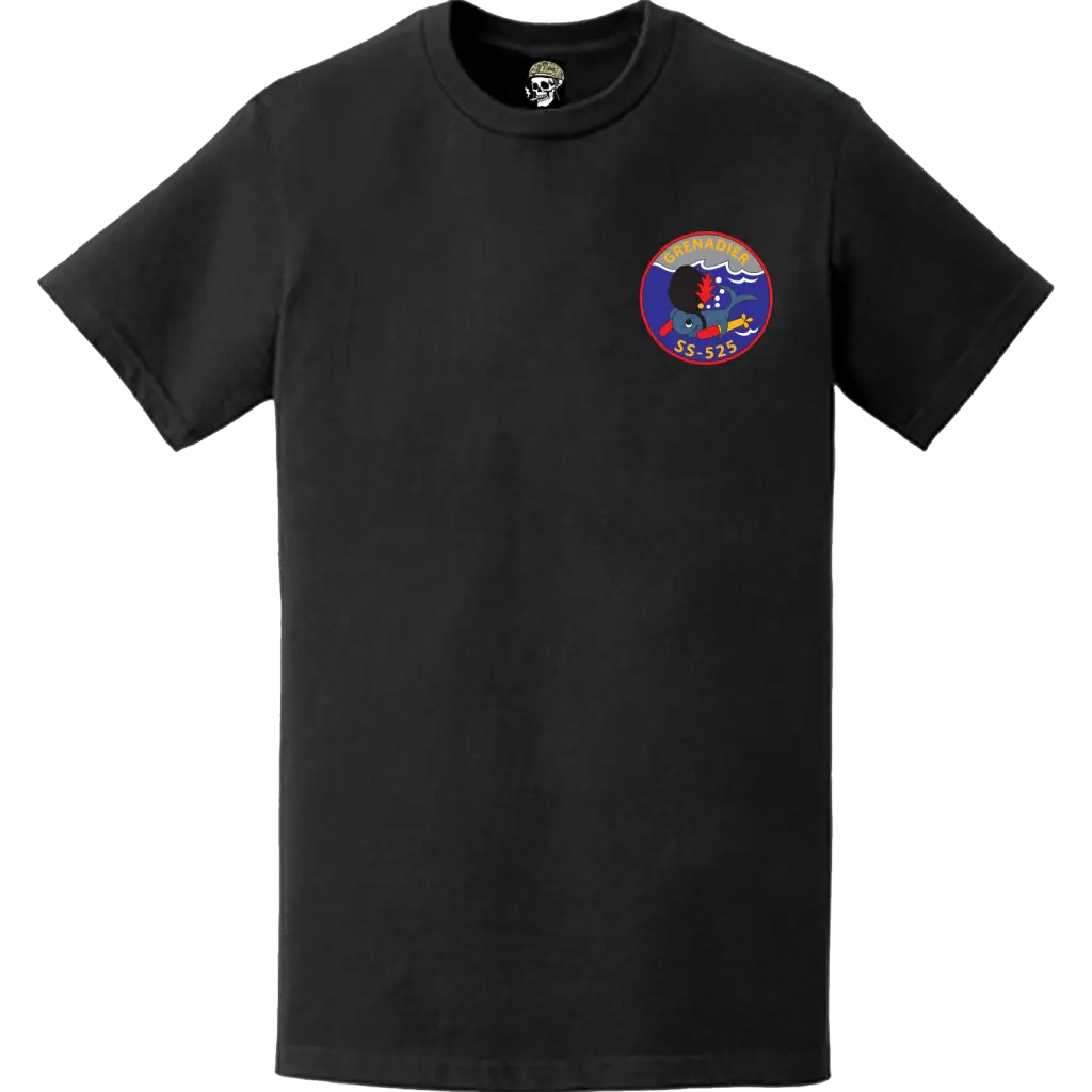 USS Grenadier (SS-525) Submarine Left Chest Logo Emblem T-Shirt Tactically Acquired   