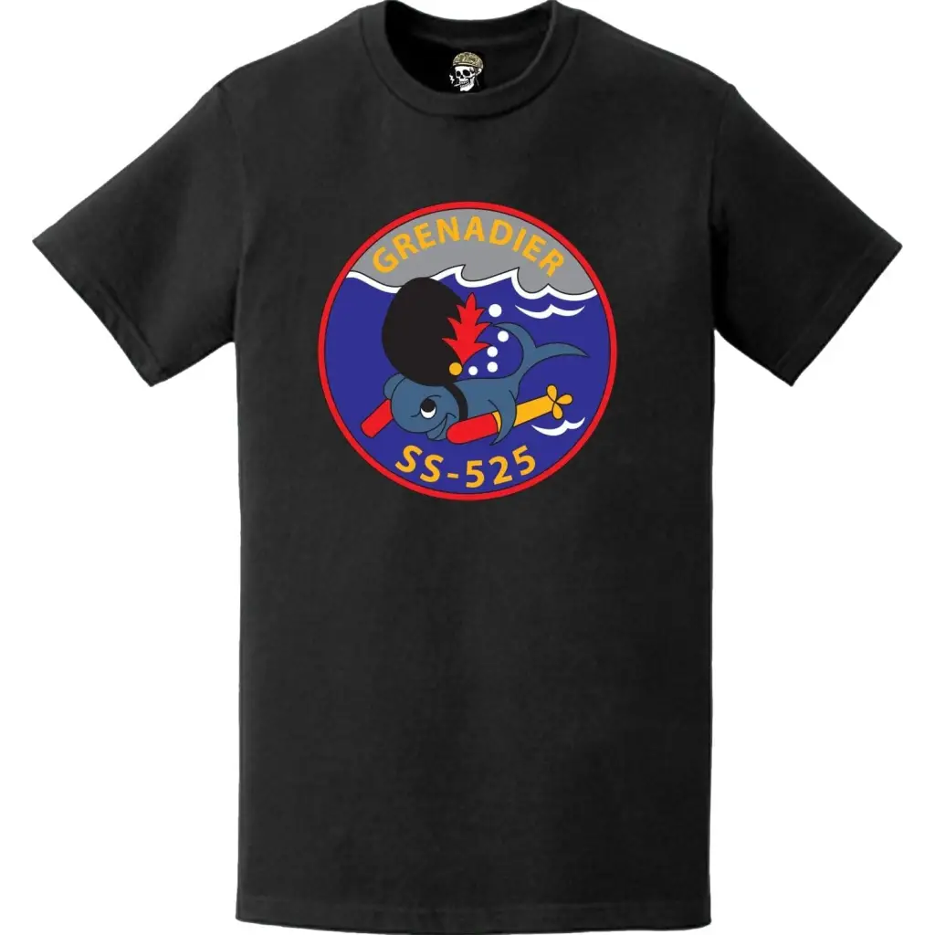USS Grenadier (SS-525) Submarine Logo Emblem Crest T-Shirt Tactically Acquired   