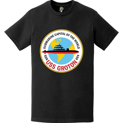 USS Groton (SSN-694) Submarine Logo T-Shirt Tactically Acquired   