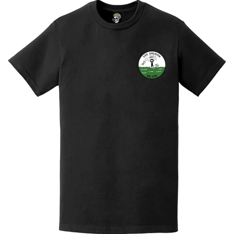 USS Grunion (SS-216) Submarine Left Chest Logo Emblem T-Shirt