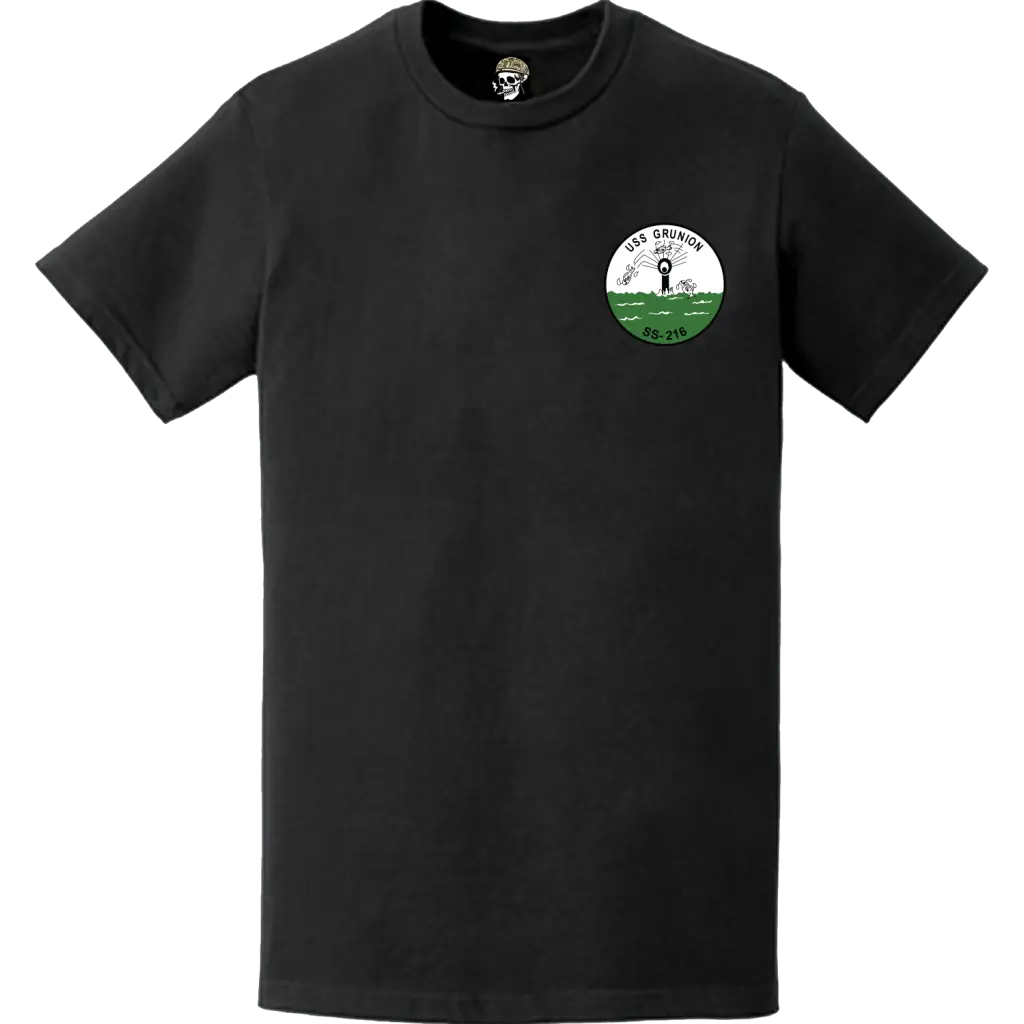 USS Grunion (SS-216) Submarine Left Chest Logo Emblem T-Shirt Tactically Acquired   