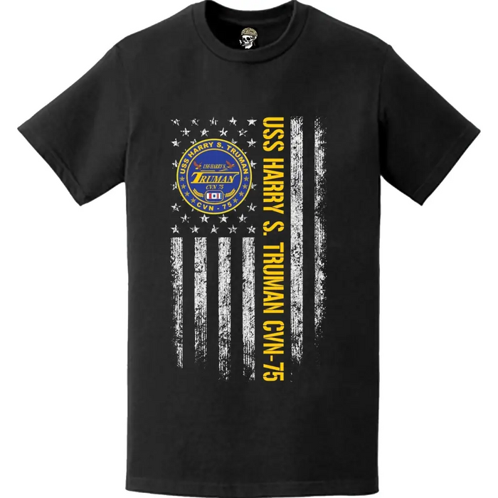 USS Harry S. Truman (CVN-75) American Flag T-Shirt Tactically Acquired   