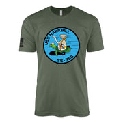 USS Hawkbill (SS-366) Balao-Class Submarine T-Shirt - Military Green