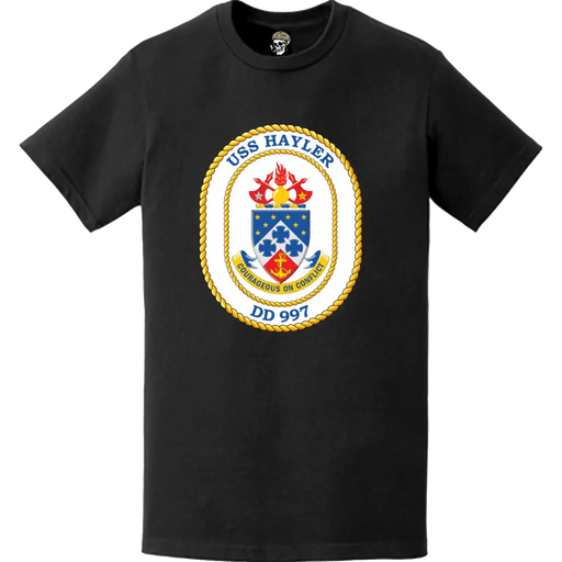 USS Hayler (DD-997) Ship's Crest Logo T-Shirt Tactically Acquired   