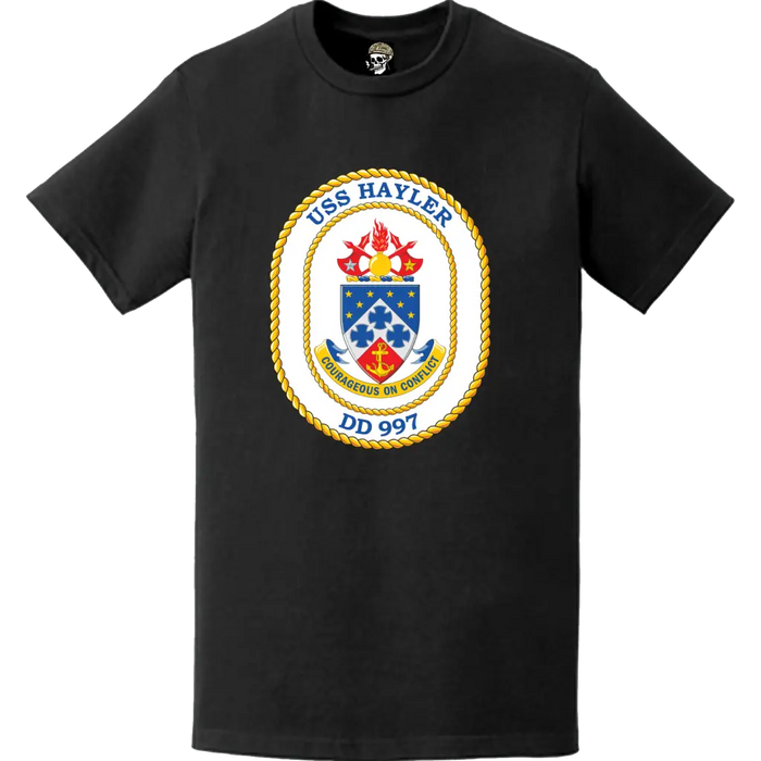 USS Hayler (DD-997) Ship's Crest Logo T-Shirt Tactically Acquired   