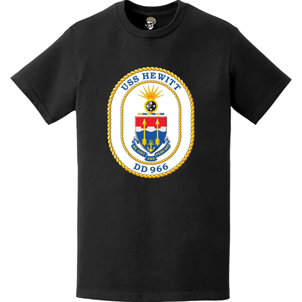 USS Hewitt (DD-966) Ship's Crest Logo T-Shirt Tactically Acquired   