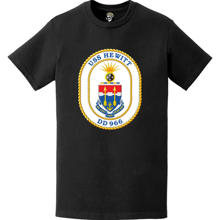 USS Hewitt (DD-966) Ship's Crest Logo T-Shirt Tactically Acquired   