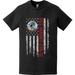 USS Hornet (CVA-12) Patriotic Ship's Crest Logo American Flag T-Shirt Tactically Acquired   