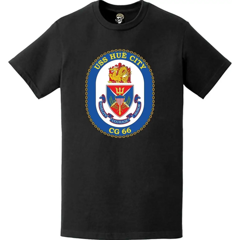 USS Hue City (CG-66) Ship's Crest Logo T-Shirt