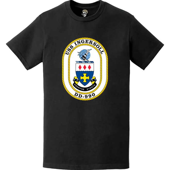 USS Ingersoll (DD-990) Ship's Crest Logo T-Shirt Tactically Acquired   