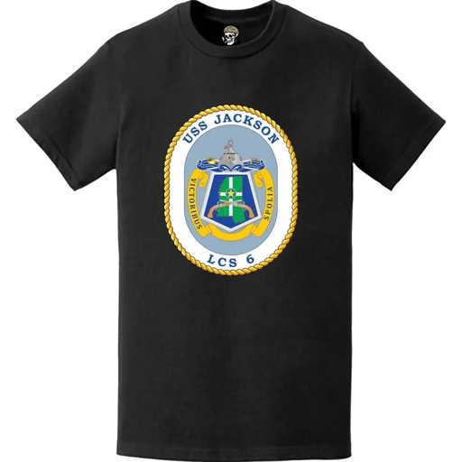 USS Jackson (LCS-6) Ship's Crest Logo Emblem T-Shirt Tactically Acquired   