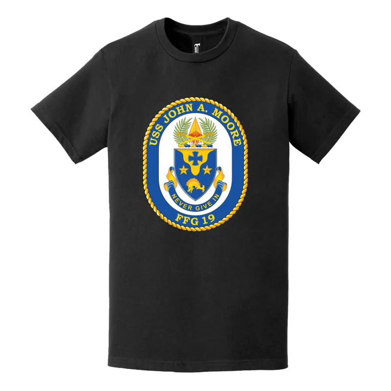 USS John A. Moore (FFG-19) Logo Emblem T-Shirt