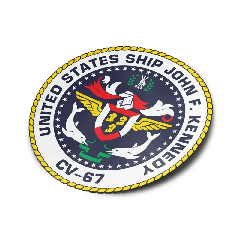 USS John F. Kennedy (CV-67) Die-Cut Vinyl Sticker Decal