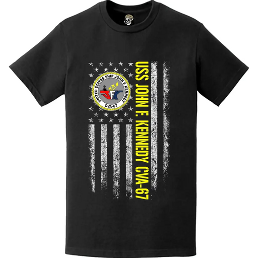 USS John F. Kennedy (CVA-67) American Flag T-Shirt Tactically Acquired   