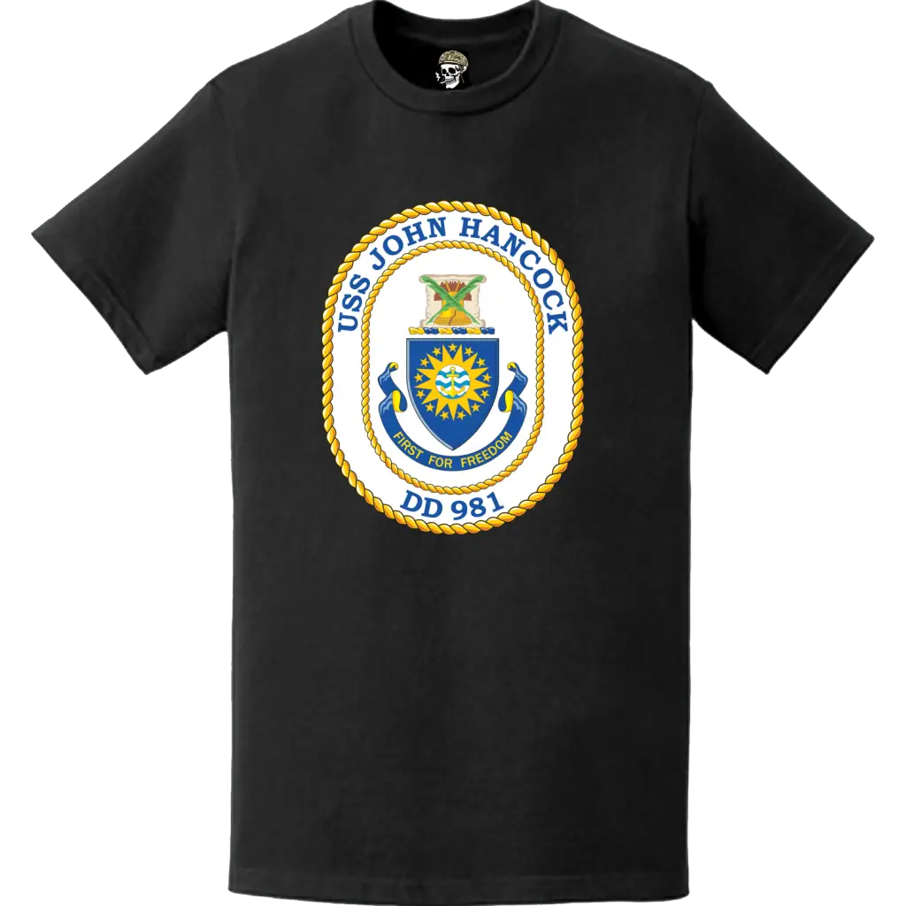 USS John Hancock (DD-981) Ship's Crest Logo T-Shirt Tactically Acquired   