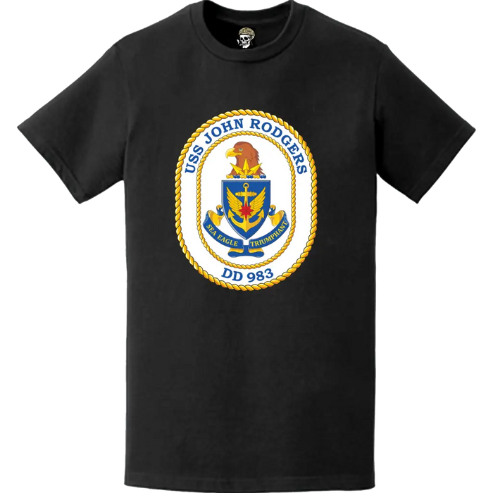 USS John Rodgers (DD-983) Ship's Crest Logo T-Shirt Tactically Acquired   