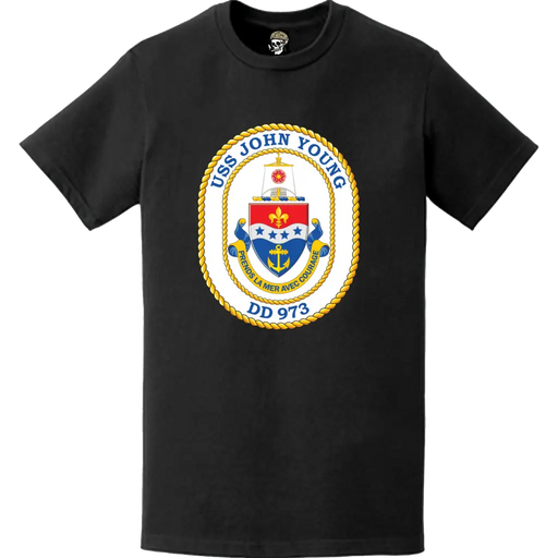 USS John Young (DD-973) Ship's Crest Logo T-Shirt Tactically Acquired   