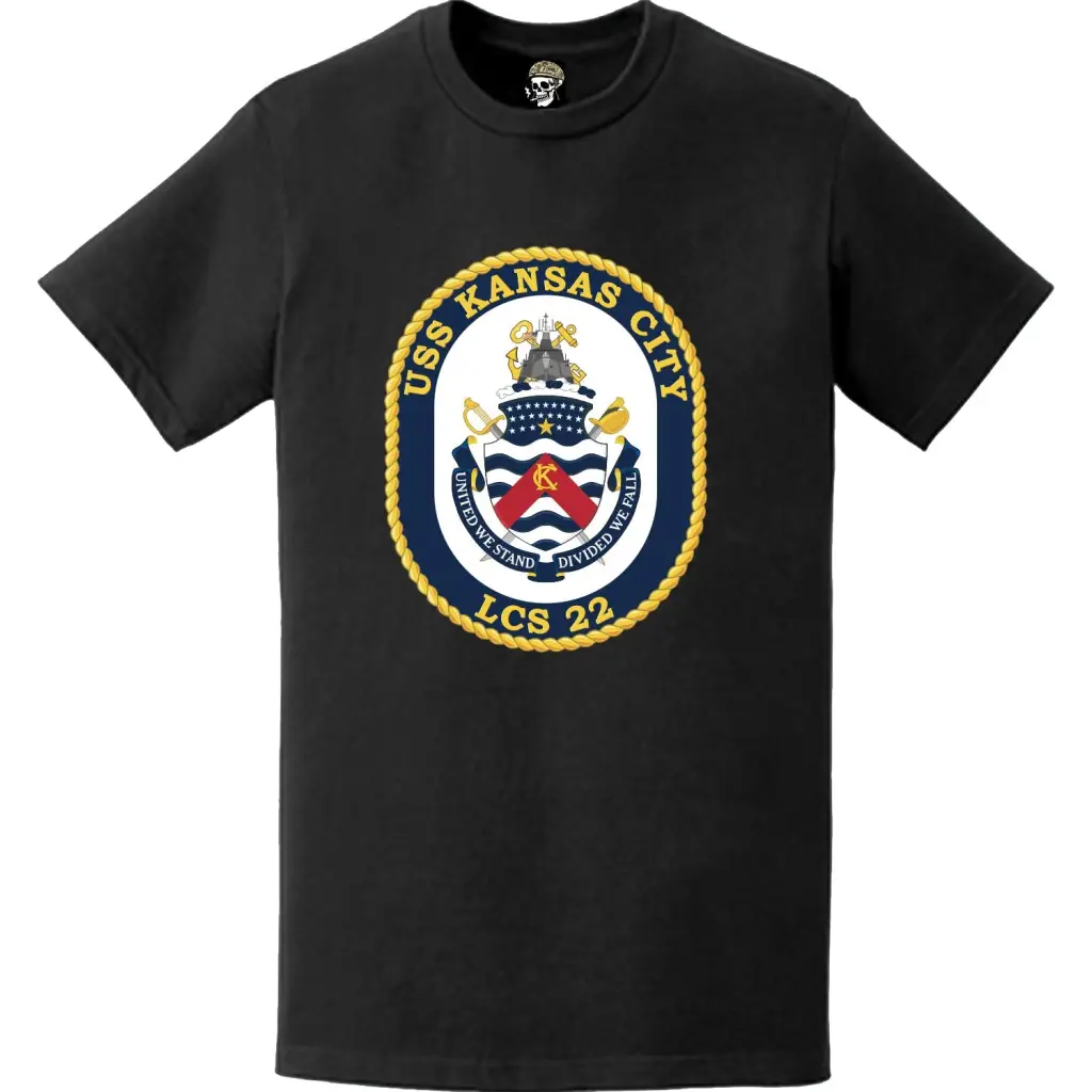 USS Kansas City (LCS-22) Ship's Crest Logo Emblem T-Shirt Tactically Acquired   