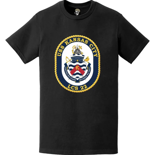 USS Kansas City (LCS-22) Ship's Crest Logo Emblem T-Shirt Tactically Acquired   