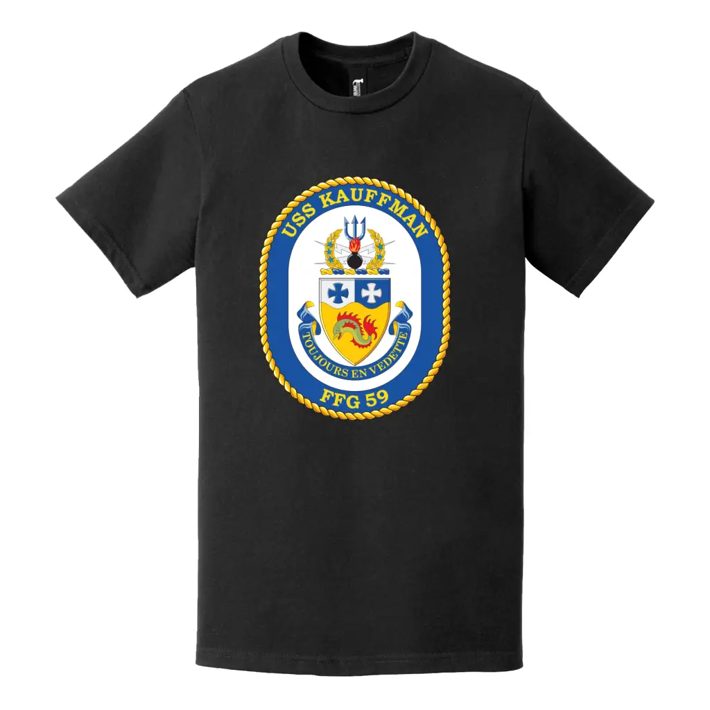 USS Kauffman (FFG-59) Logo Emblem T-Shirt Tactically Acquired   