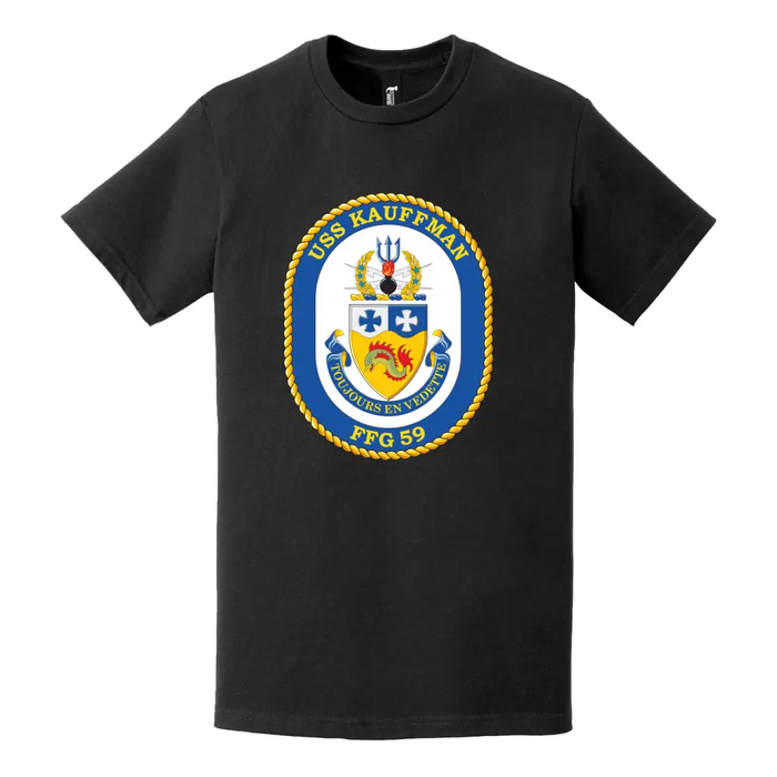 USS Kauffman (FFG-59) Logo Emblem T-Shirt Tactically Acquired   