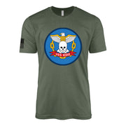 USS Kidd (DD-661) Fletcher-Class Destroyer T-Shirt - Military Green