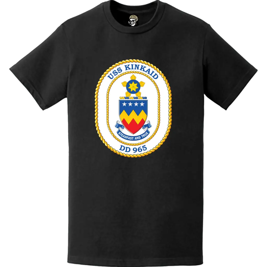 USS Kinkaid (DD-965) Ship's Crest Logo T-Shirt Tactically Acquired   