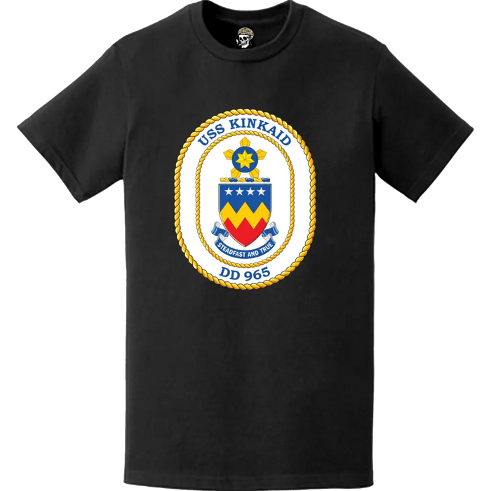 USS Kinkaid (DD-965) Ship's Crest Logo T-Shirt Tactically Acquired   