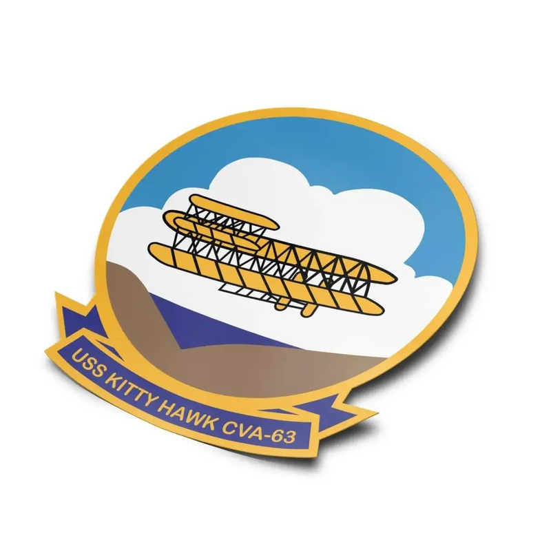 USS Kitty Hawk (CVA-63) Die-Cut Vinyl Sticker Decal