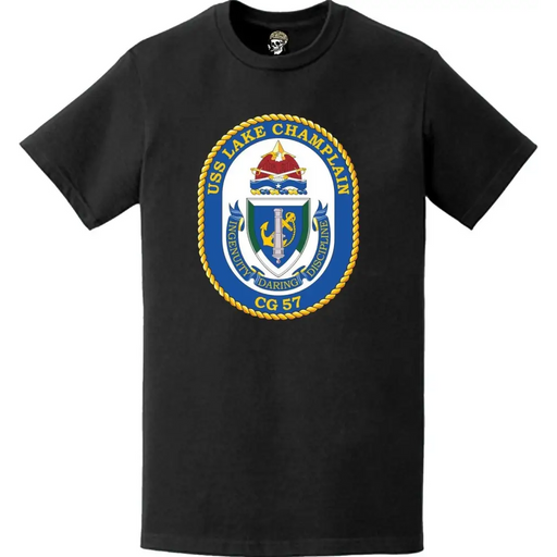 USS Lake Champlain (CG-57) Ship's Crest Logo T-Shirt Tactically Acquired   