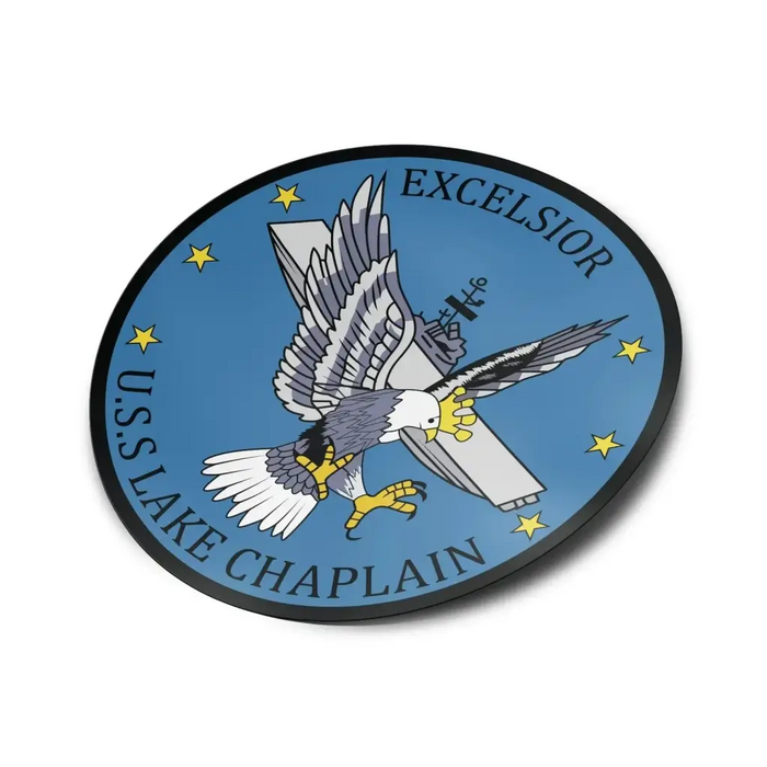 USS Lake Champlain (CV-39) Die-Cut Vinyl Sticker Decal Tactically Acquired   