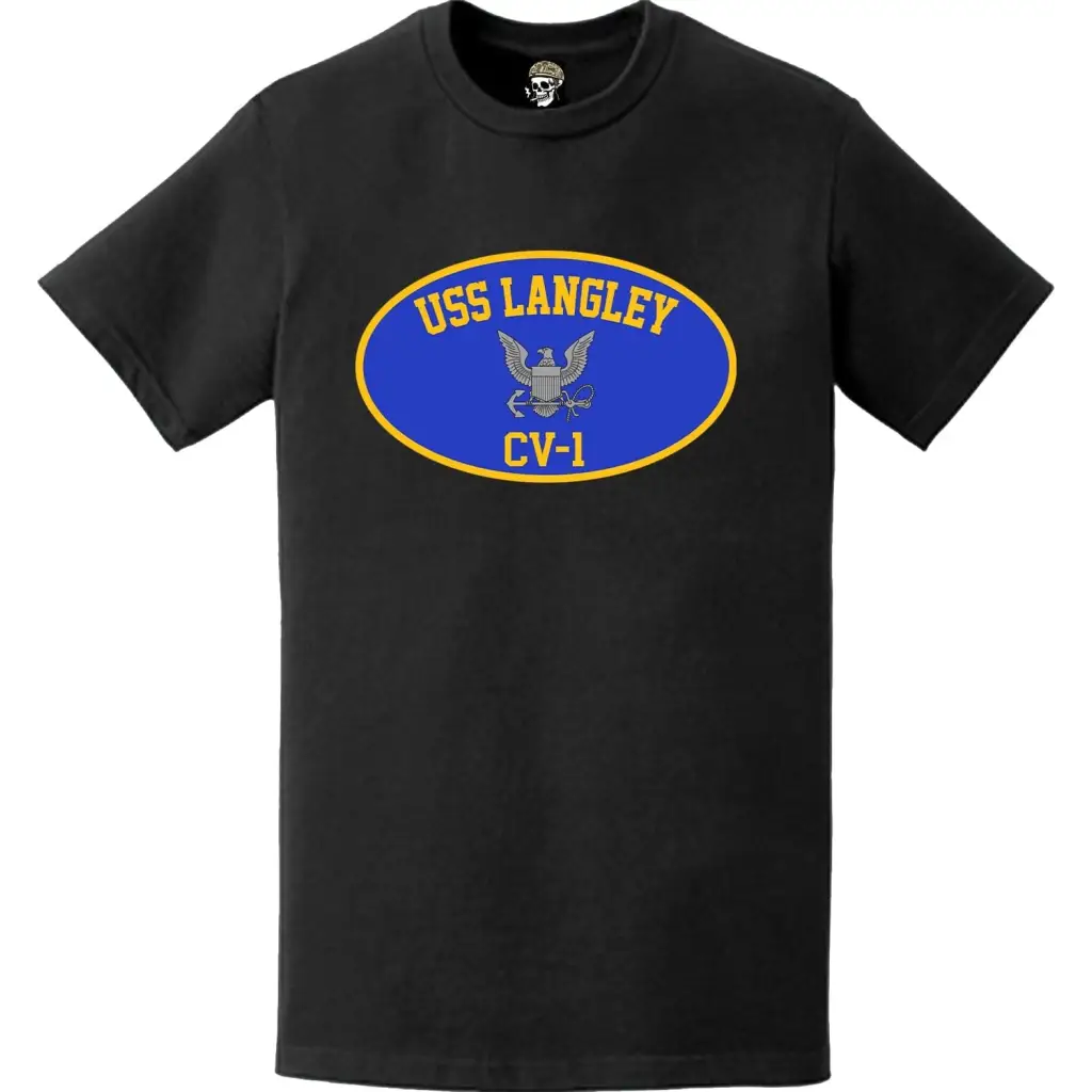 USS Langley (CV-1) Aircraft Carrier T-Shirt Tactically Acquired   