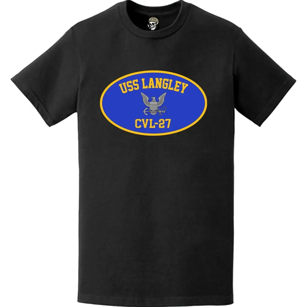 USS Langley (CVL-27) Aircraft Carrier T-Shirt Tactically Acquired   