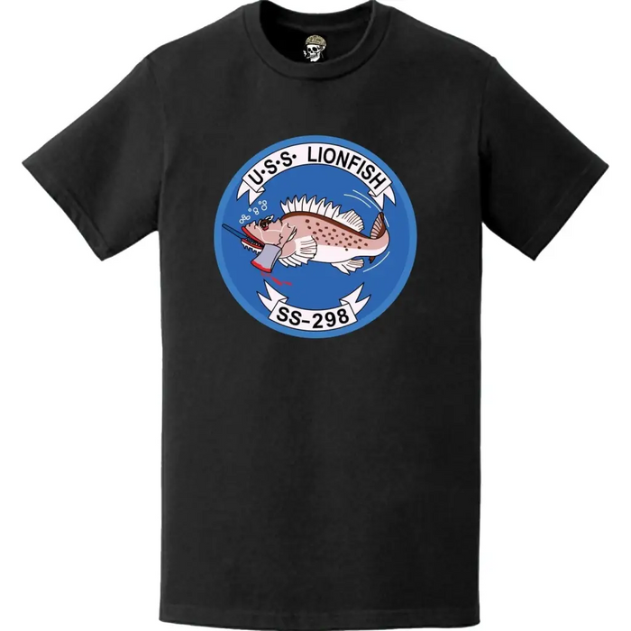 USS Lionfish (SS-298) Submarine Logo Emblem Crest T-Shirt Tactically Acquired   