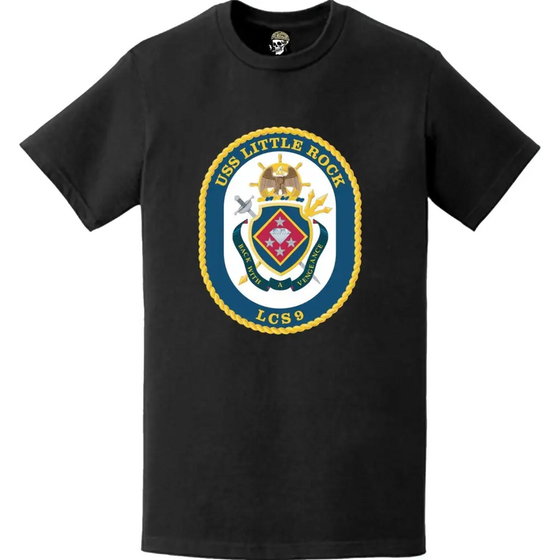 USS Little Rock (LCS-9) Ship's Crest Logo Emblem T-Shirt