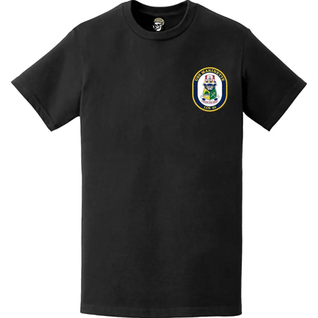 USS Marinette (LCS-25) Left Chest Logo T-Shirt Tactically Acquired   