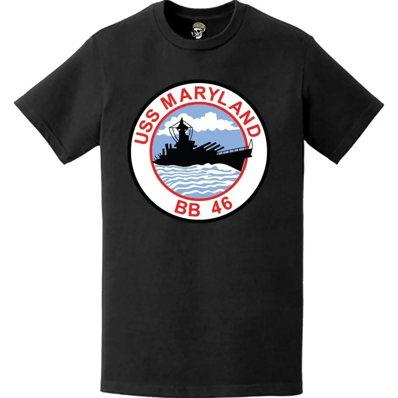 USS Maryland (BB-46) Battleship Logo Emblem T-Shirt