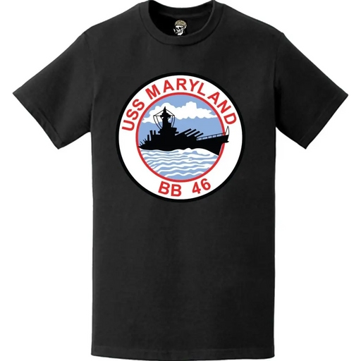 USS Maryland (BB-46) Battleship Logo Emblem T-Shirt Tactically Acquired   
