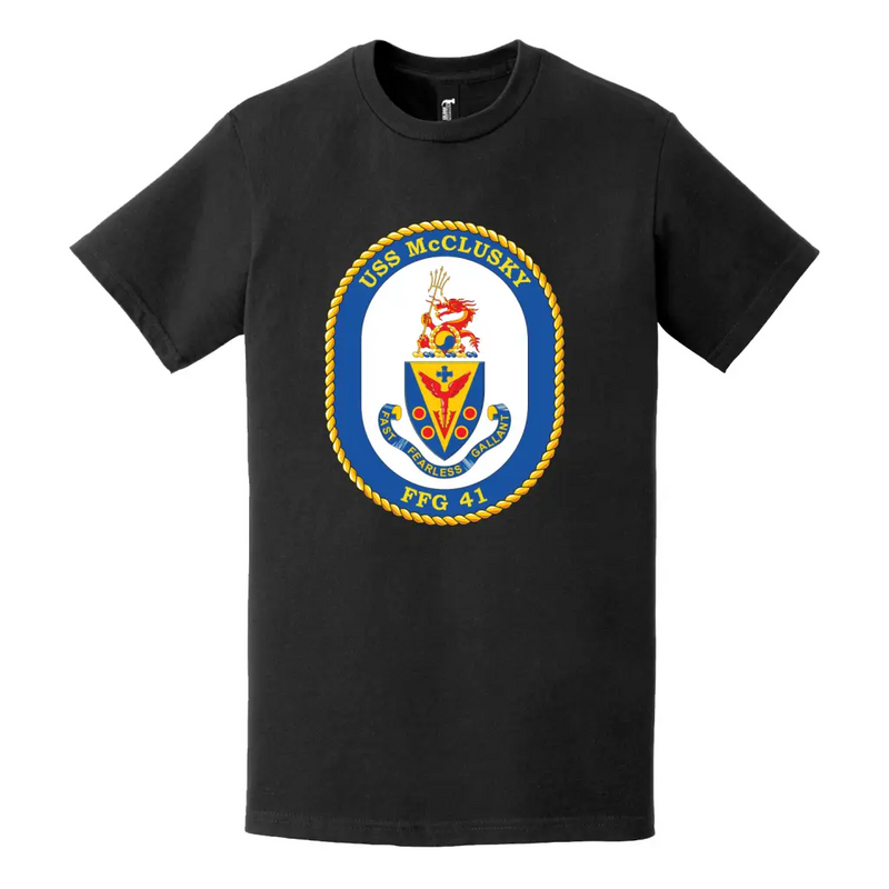 USS McClusky (FFG-41) Logo Emblem T-Shirt