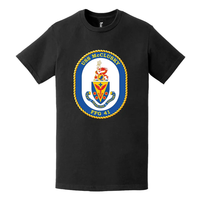 USS McClusky (FFG-41) Logo Emblem T-Shirt Tactically Acquired   
