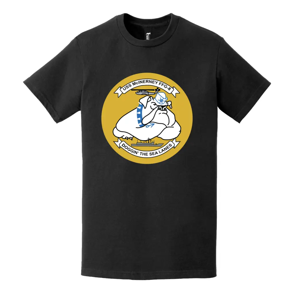 USS McInerney (FFG-8) Logo Emblem T-Shirt Tactically Acquired   