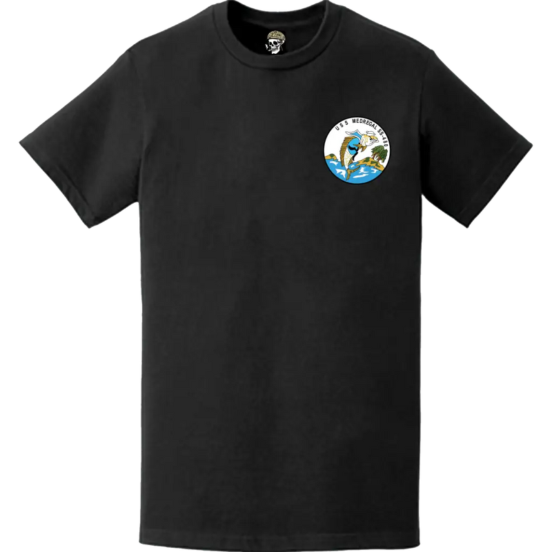 USS Medregal (SS-480) Submarine Left Chest Logo Emblem T-Shirt