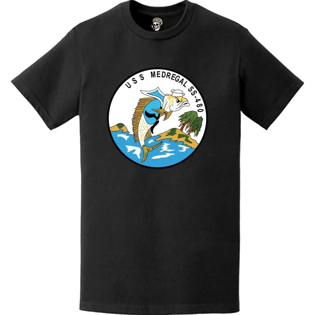 USS Medregal (SS-480) Submarine Logo Emblem Crest T-Shirt Tactically Acquired   
